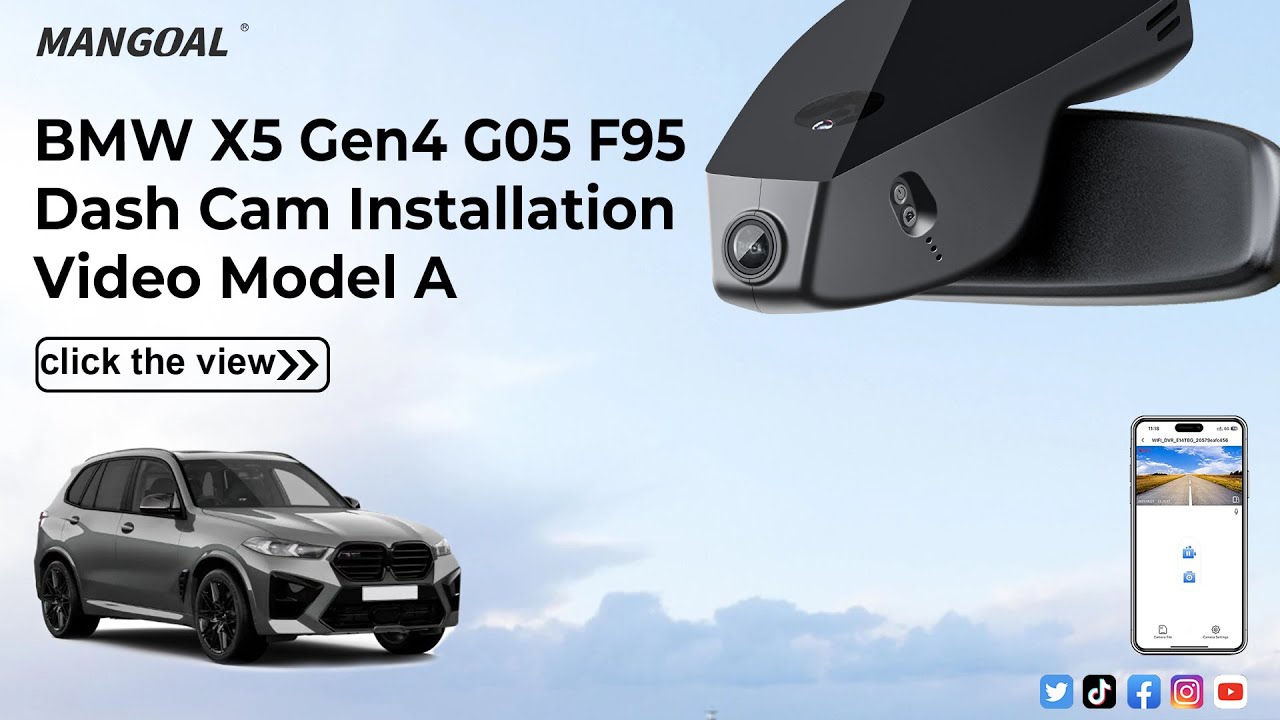 BMW X5 Gen4 G05 F95 X5 M,M50i xDrive50i sDrive40i xDrive40i Mangoal tech dash cam 008I Install Video