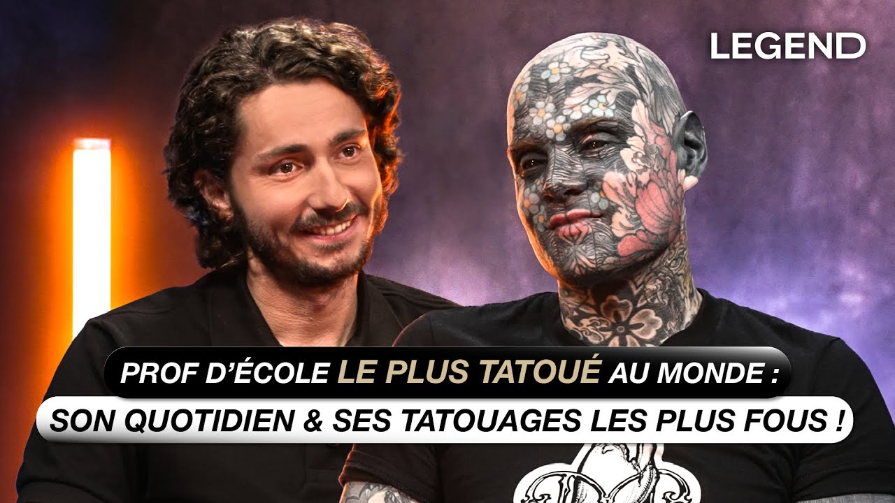 PROF D’ÉCOLE LE PLUS TATOUÉ AU MONDE : SON QUOTIDIEN & SES TATOUAGES LES PLUS FOUS ! (S*XE, YEUX..)