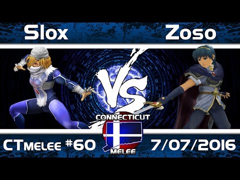 CTmelee #60 - Slox (Sheik) vs. Zoso (Marth) - Winner Final SSBM Tournament