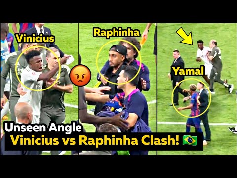 Raphinha PROTECTS Lamine Yamal as Vinicius loses control after Real Madrid win