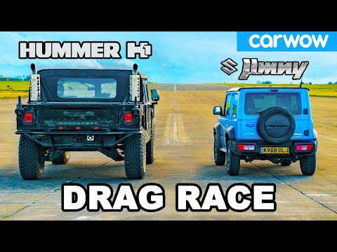 Hummer H1 vs Suzuki Jimny - DRAG RACE *USA 🇺🇸 vs Japan 🇯🇵 *