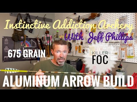 675gr Aluminum Arrow Build / High FOC Heavy Hitter! Traditional Bowhunting
