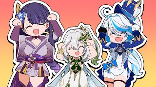 Cover art for 【原神アニメ】原神でｳｯｰｳｯｰｳﾏｳﾏ(ﾟ∀ﾟ)(モンド～フォンテーヌ編)【Caramelldansen】