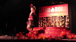 Slow Burn Burlesque's Ginger Licious peforms in New Olreans