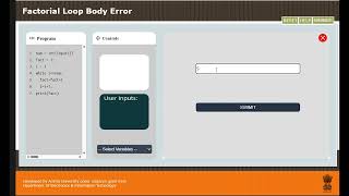 Factorial Loop Body Error