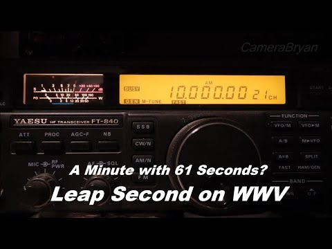 Leap Second - WWV - Last Minute of 2016 & First Minute of 2017