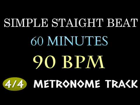 90 BPM Drum Loop - 1 HOUR ~ 4/4 Metronome Beat | Simple Straight Beat - Practice Tool - Drum Beat