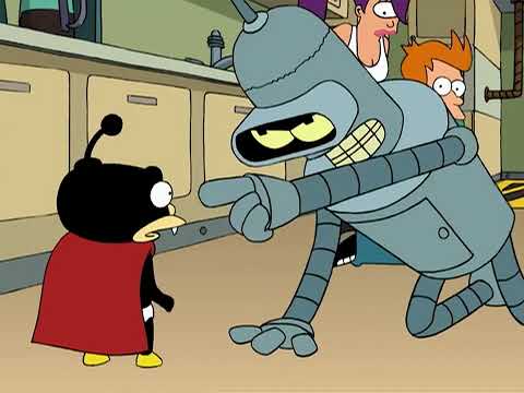 Nibbler Bites Bender in the Ass! (Futurama)