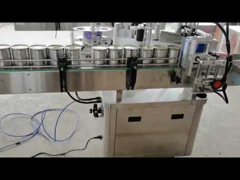 Automatic round tin can labeling machine
