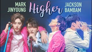 GOT7 Jackson &amp; Bambam x Mark &amp; Jinyoung - Higher Comparison (Split Audio)