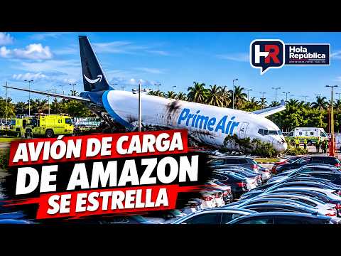 Un avión de carga de Amazon Prime Air se estrella tras salir de la pista y deja al menos cinco muert