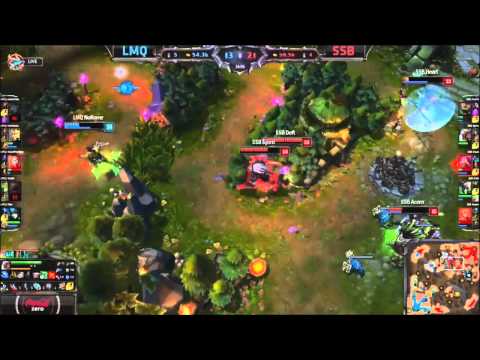 SSB vs LMQ teamfight & XiaoWeiXiao 1v1 kill