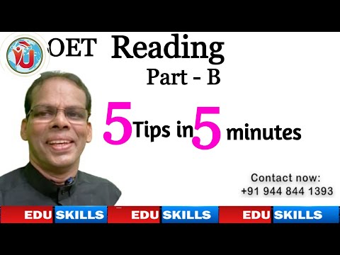 Edu Skills OET: Reading Part - B: Tips: Absolutes, Elimination, modals, negative, paraphrasing