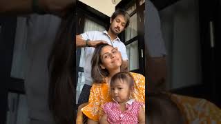 Actor Nakul with his wife & daughter #shorts #