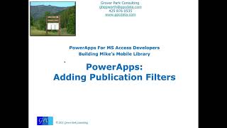 Mike's Mobile Library - Setting Up Filters for Publications