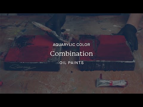 Aquarylic Color og olíulitir saman (EN)