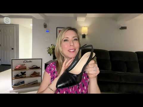Clarks Collection Sling-Back Leather Pumps - Kataleyna Step on QVC