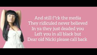 Nicki Minaj dear old Nicki lyrics.