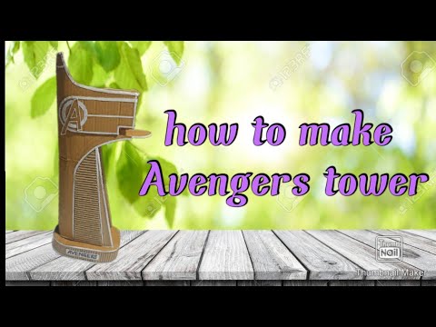 Avengers tower with cardboard #craft #homemade #art #avengers