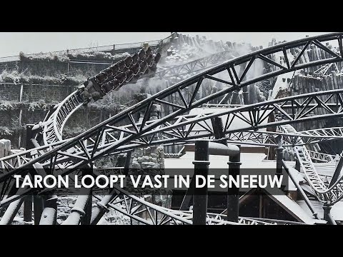 Oeps: Taron in Phantasialand blijkt niet opgewassen tegen sneeuw