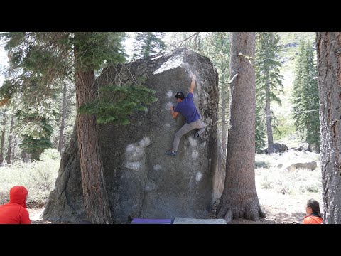 Lake Tahoe Bouldering: Bad Larry (V7)