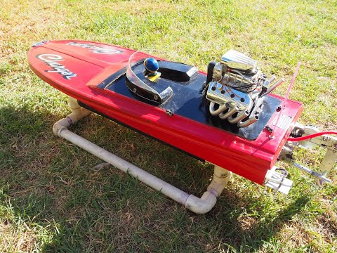 Under hull pickup upgrade to the Everingham rc race boat