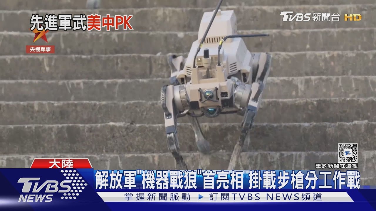 解放軍「機器戰狼」首亮相 掛載步槍分工作戰