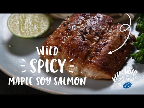 Spicy salmon with a maple-soy glaze - sustainable fish recipes