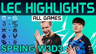LEC Highlights Week3 Day3 LEC Spring 2024 All Games By Onivia
