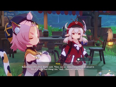 When Klee mentions Diona about "wine"