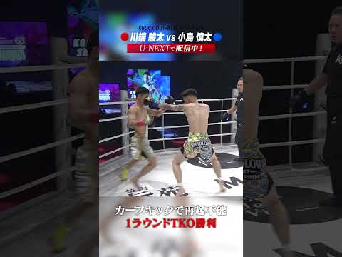 カーフキックで再起不能1ラウンドTKO勝利#knockoutkb #格闘技 #KO63