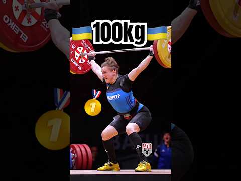 Kamila Konotop (58kg Ukraine 🇺🇦) 100kg /220lbs slow motion 2026 European #weightlifting champion