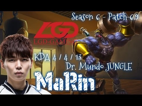 LGD MaRin DR. MUNDO Jungle vs Rek'Sai - Patch 6.9 KR | League of Legends