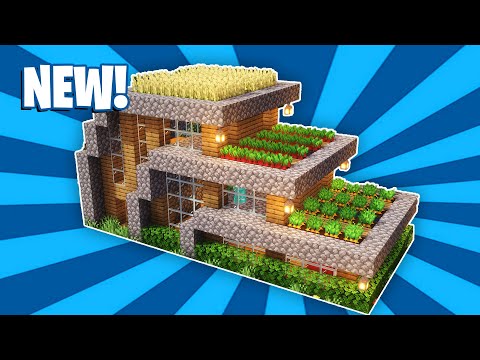 Minecraft House Tutorial :  (#16) Large Wooden Survival House (How to Build)
