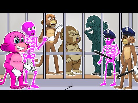 Godzilla  Kong Prison Break - Skeleton Upgrading Shin Monkey, MechaZilla Boundary Cartoon Animation