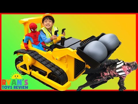 BullDozer CAT Power Wheels Ride On Car Kids Construction Vehicle Video