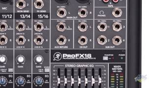 Video thumbnail for Mackie ProFX16 Compact Mid-Format USB Mixer - Mackie ProFX16 by American Musical Supply