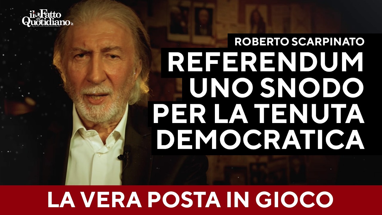 La vera posta in gioco, Scarpinato: "Perché il referendum è uno snodo per la tenuta democratica"