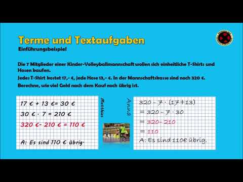 Lernvideo Terme und Textaufgaben