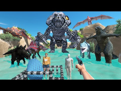 FPS Avatar Rescue the Girl & Fights Godzilla,Sea Monsters,Dinosaurs - Animal Revolt Battle Simulator