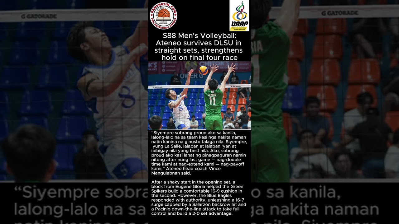 UAAP Men's Volleyball: Ateneo sweeps La Salle