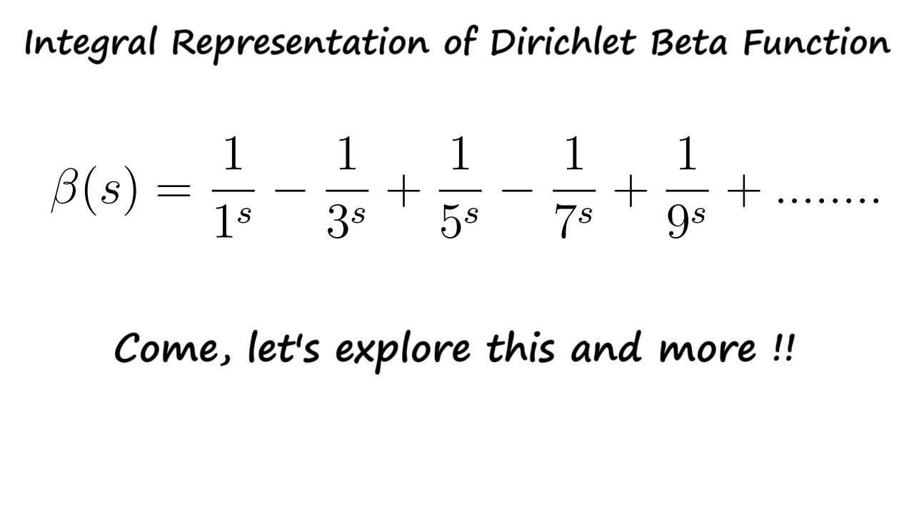 Integral Representation of Dirichlet Beta Function