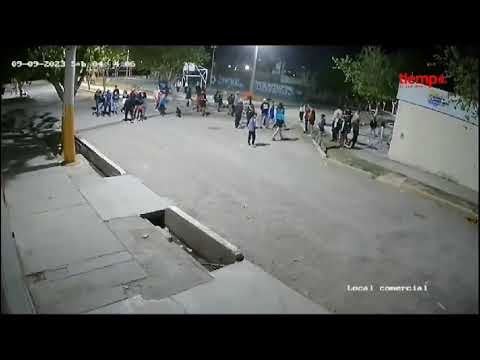 Crimen en Santa Lucía: el video que muestra el momento de la puñalada letal
