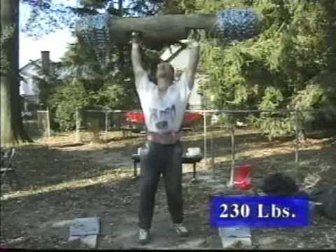 Brooks Kubik - Log Press 104kg (230lb) DRUG FREE