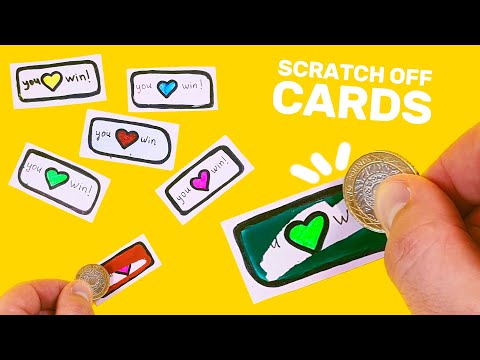 Scratch Off Cards at Home - DIY. How to make Easy paper crafts for fans.