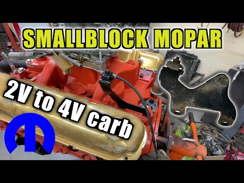 318 Carb Swap - Modifying Stock Throttle Cable Bracket 4 Barrel Holley On A Small Block Mopar!
