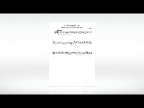 N. Lygeros - La Mémoire du Lac. (Sarabande pour Clarinette en Si bémol). 08/05/2021