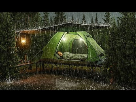 CRAZIEST STORM I EVER MET‼️Camping in Heavy Rain, Thunderstorms, Getting Drenched