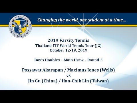 2019.10.15 - Thai ITF (J2) - Boys Doubles - Akarapan/Jones (Wells) vs Gu/Lin (China/Taiwan)