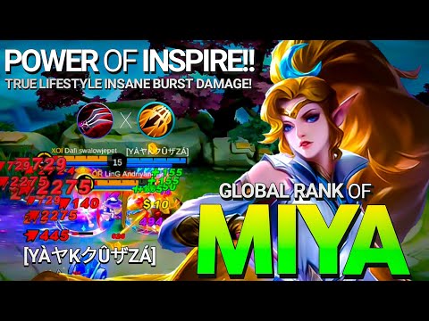 Deadly Combo, True Lifestyle Insane Burst Damage!! Global Rank Miya [YÀヤKクÛザZÁ] - Mobile Legends